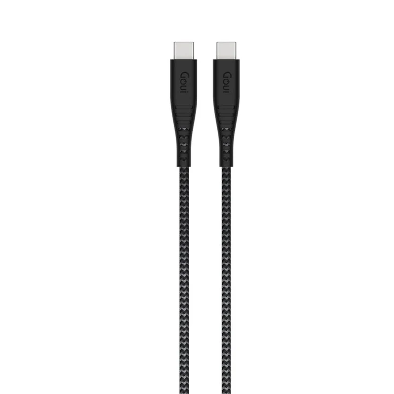 GOUI Super Strong and Flexible Cable - 100W / 1.5 Meter / USB-C / Black