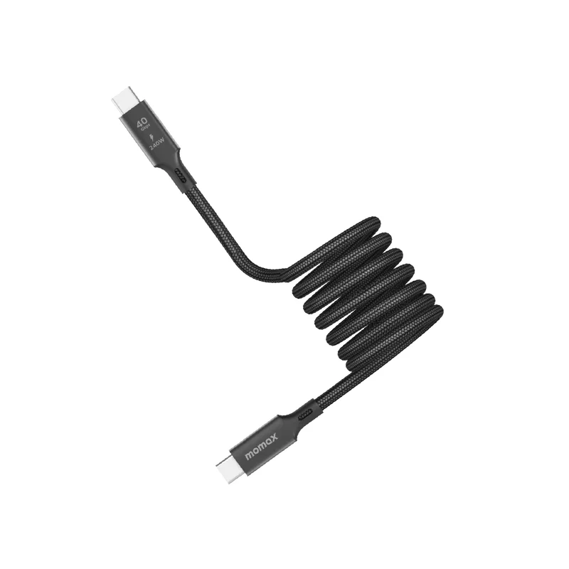 كابل مومكس ماج لينك مغناطيسي - 240 واط / USB-C / ‏1.5 متر / أسود