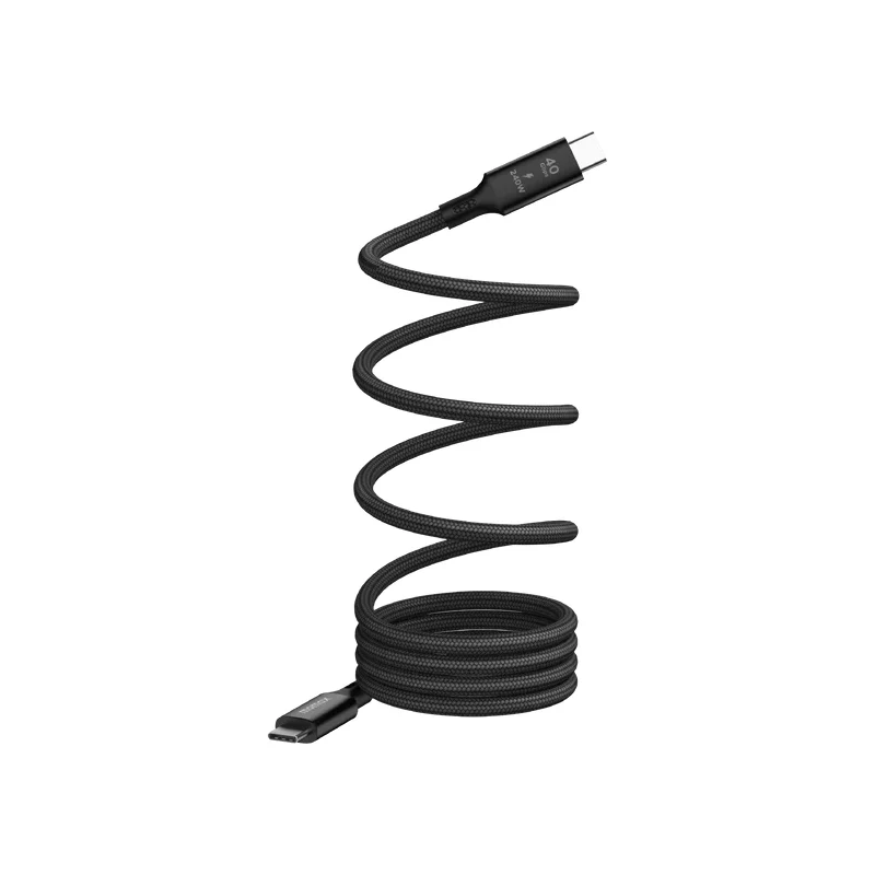 كابل مومكس ماج لينك مغناطيسي - 240 واط / USB-C / ‏1.5 متر / أسود