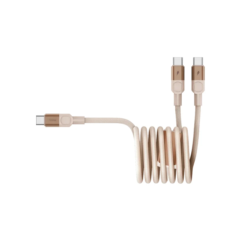 كابل مغناطيسي موماكس ماج لينك - USB-C / 100 واط / طول 2 متر / رملي