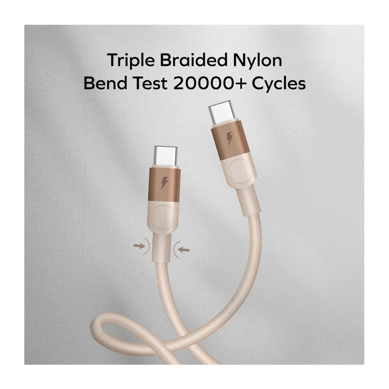 كابل مغناطيسي موماكس ماج لينك - USB-C / 100 واط / طول 2 متر / رملي