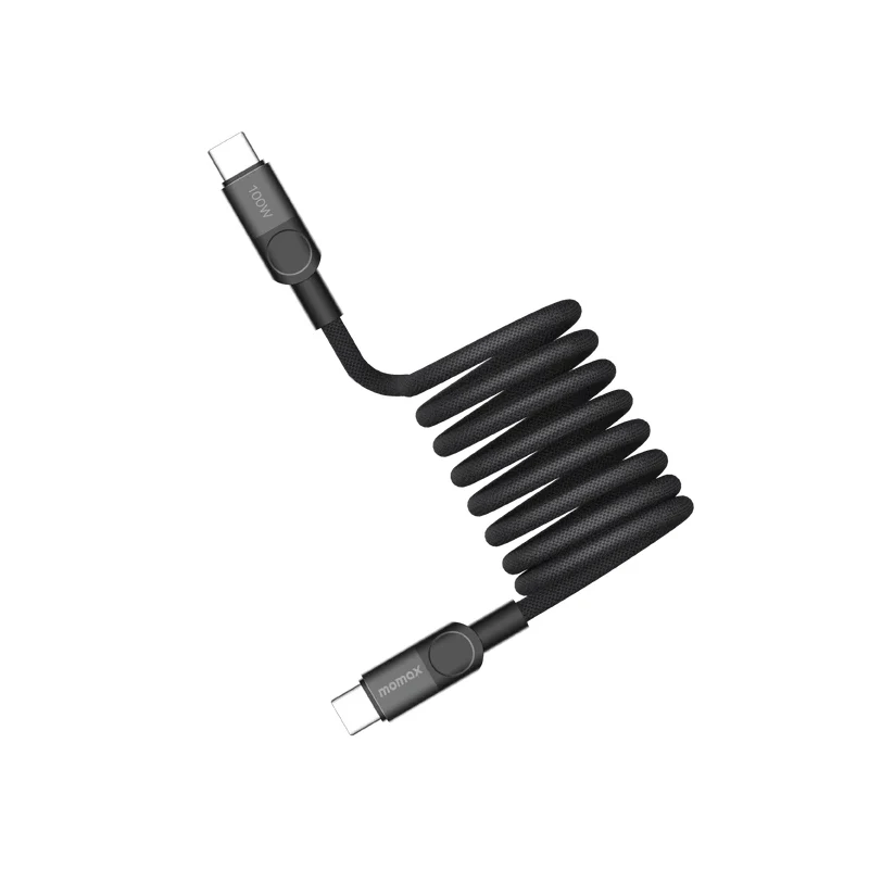 كابل مومكس ماج لينك مغناطيسي - USB-C / ‏100 واط / متران / أسود
