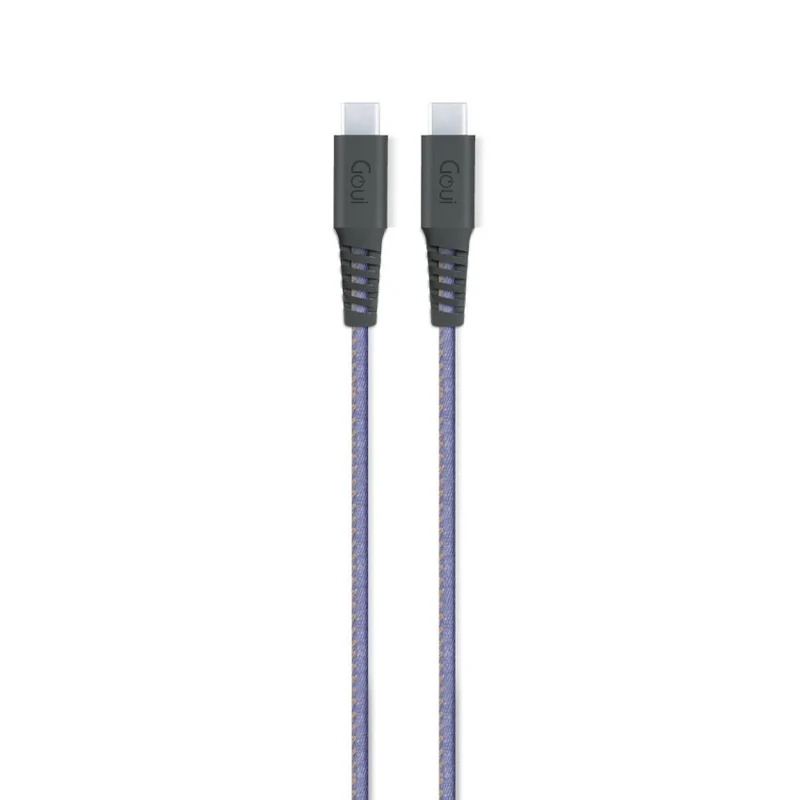 GOUI FLEX Fashion Cable - 1.5 Meter / 60W / USB-C / Jeans