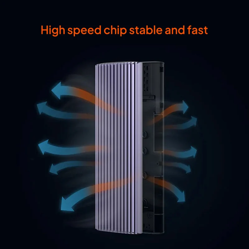 حافظة قرص M.2 NVMe SSD موسيل، سرعة 10 جيجابت/ثانية، يو إس بي 3.1 جيل 2 / رمادي