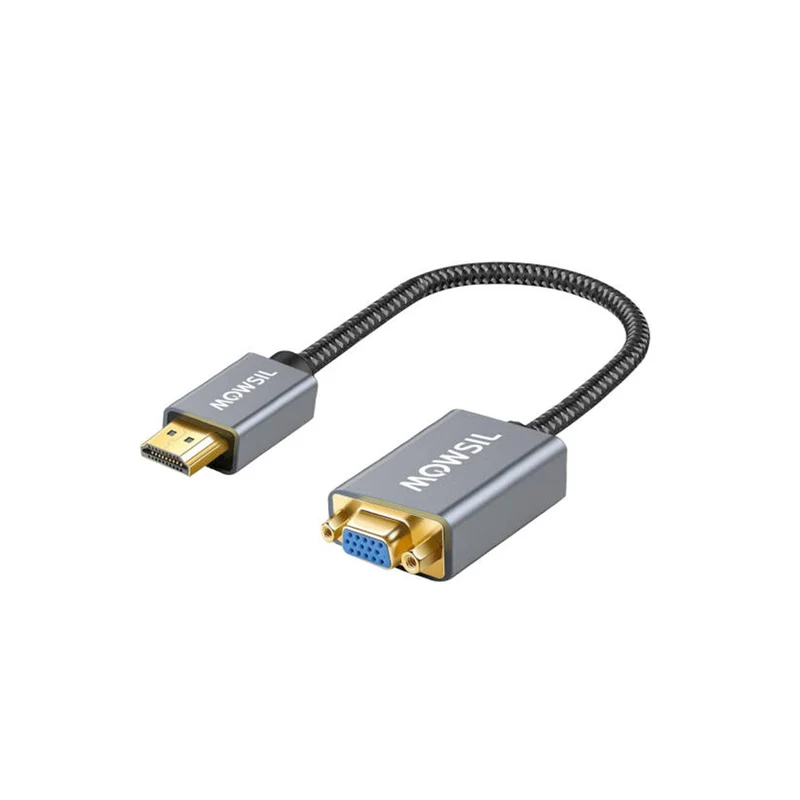 محول HDMI إلى VGA من موصيل، بدقة 1080p، باللون الرمادي