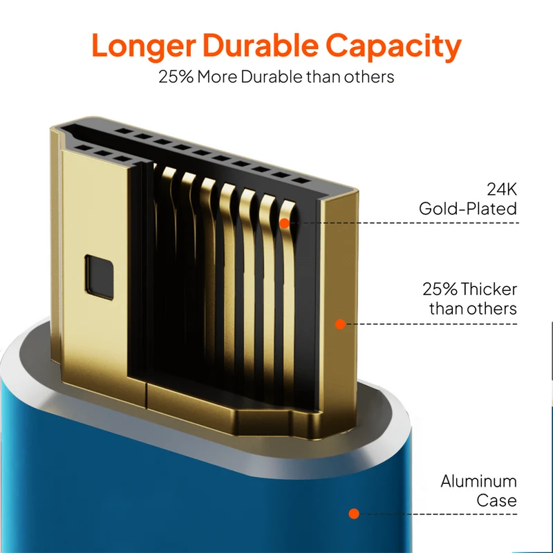 كابل موصل HDMI 2.0 - 4K / 18 جيجابت/ثانية / 5 متر / أزرق