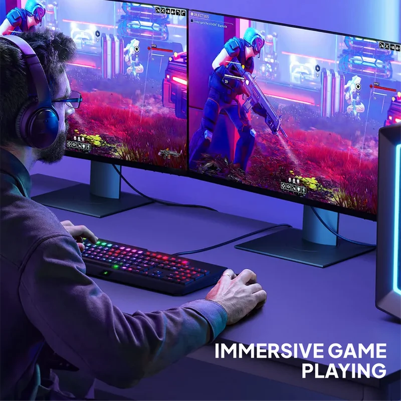 كابل HDMI 2.0 من مو سيل، بدقة 4K، 18 جيجابت في الثانية، 2 متر، أزرق