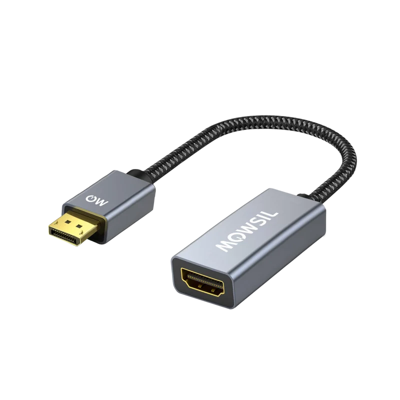 Mowsil DisplayPort to HDMI Adapter - 4K / Gray