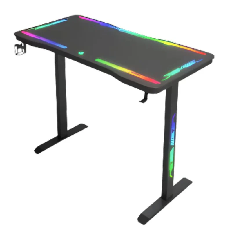 طاولة ألعاب جاماكس P206 بسطح من الزجاج المقوى، RGB، مع وسادة ماوس، باللون الأسود