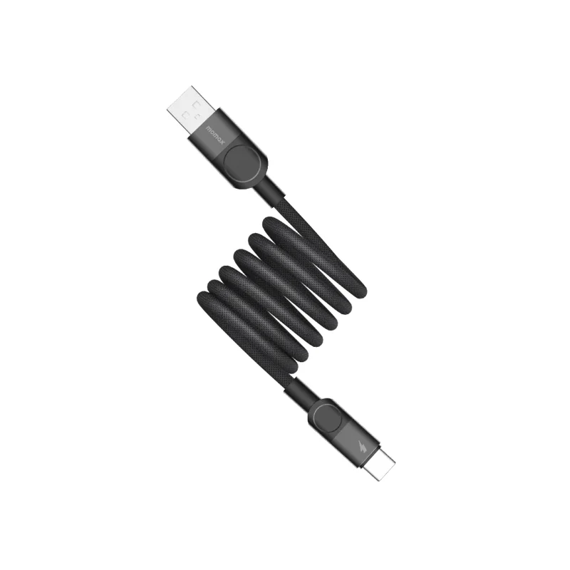 كابل مغناطيسي موماكس ماج لينك - 66 واط / USB-A / USB-C / طول 1 متر / أسود