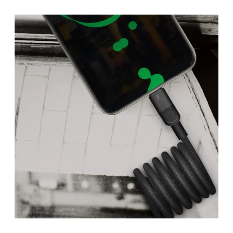 كابل مغناطيسي موماكس ماج لينك - 66 واط / USB-A / USB-C / طول 1 متر / أسود