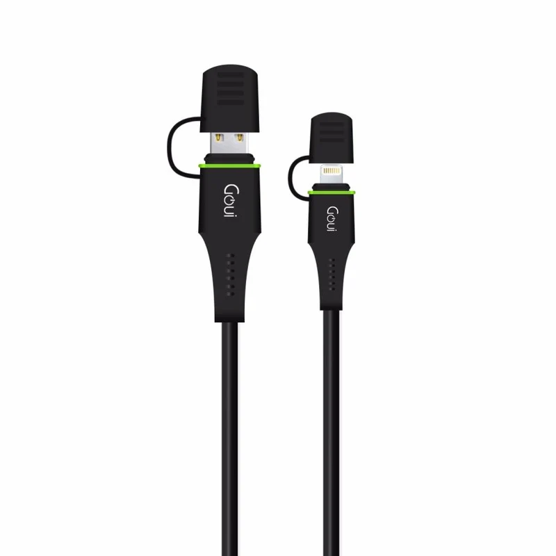 GOUI Waterproof iPhone Cable - USB-A / Lightning / 1.5 Meter / Black