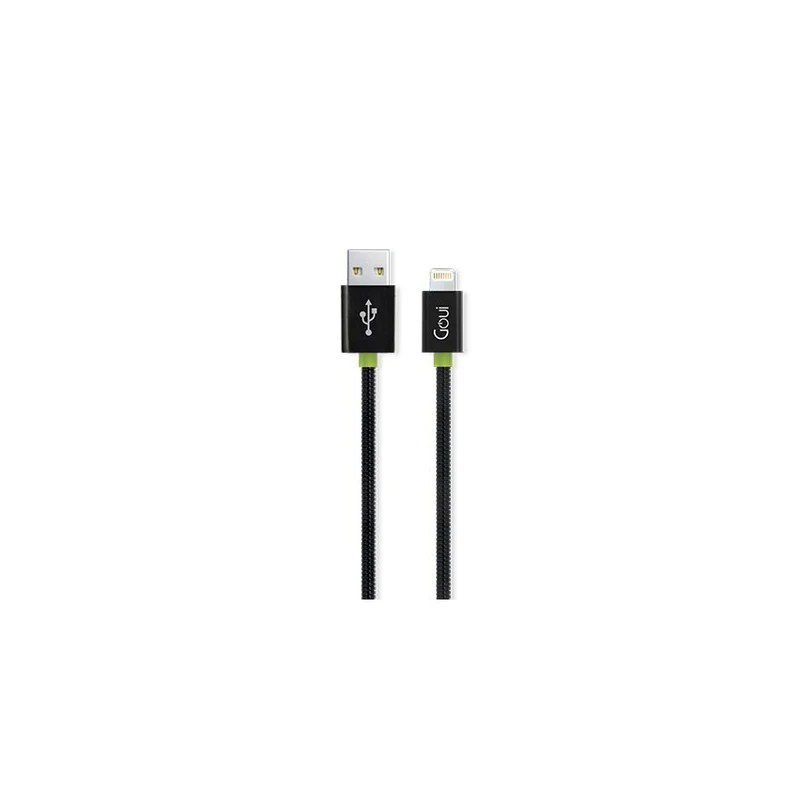 GOUI Spring Metal Cable - USB-A / Lightning / 0.3 Meter / Black