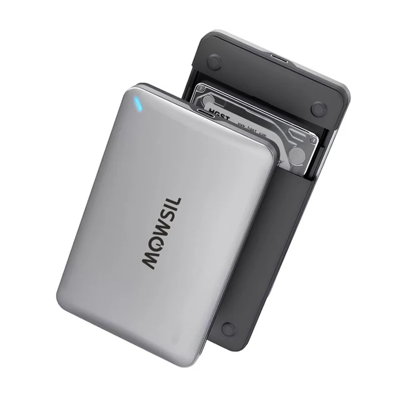 حاوية أقراص موسيل SATA مقاس 2.5 بوصة، يو إس بي-C / USB 3.0 / بسرعة 6 جيجابت في الثانية / باللون الرمادي