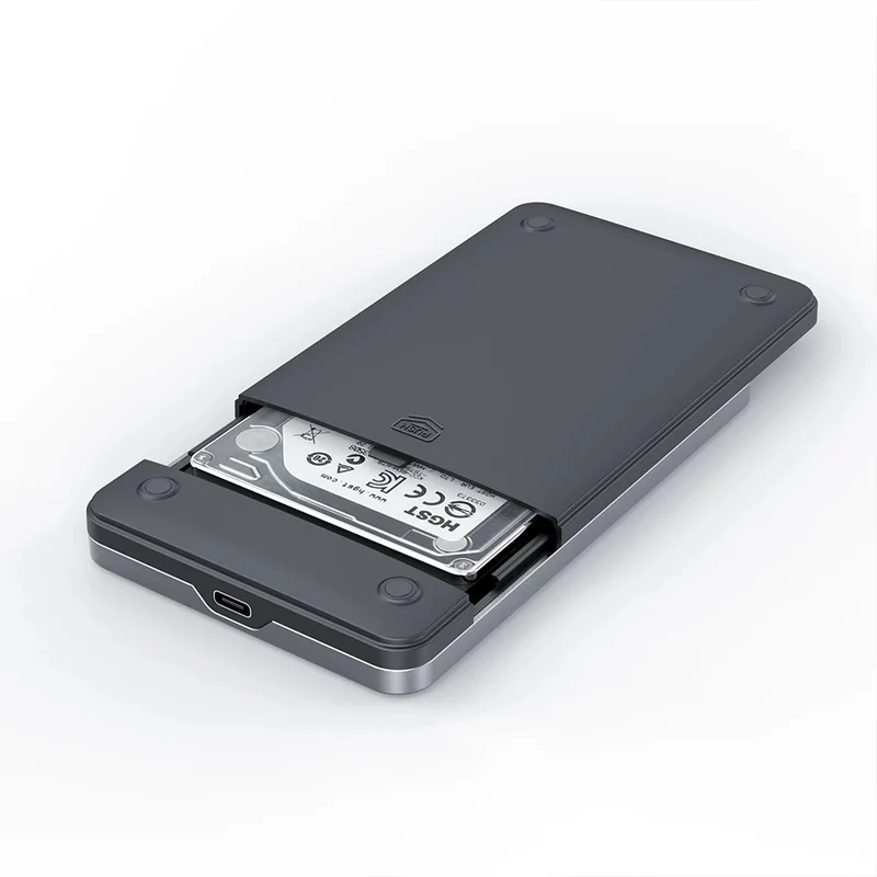 حاوية أقراص موسيل SATA مقاس 2.5 بوصة، يو إس بي-C / USB 3.0 / بسرعة 6 جيجابت في الثانية / باللون الرمادي