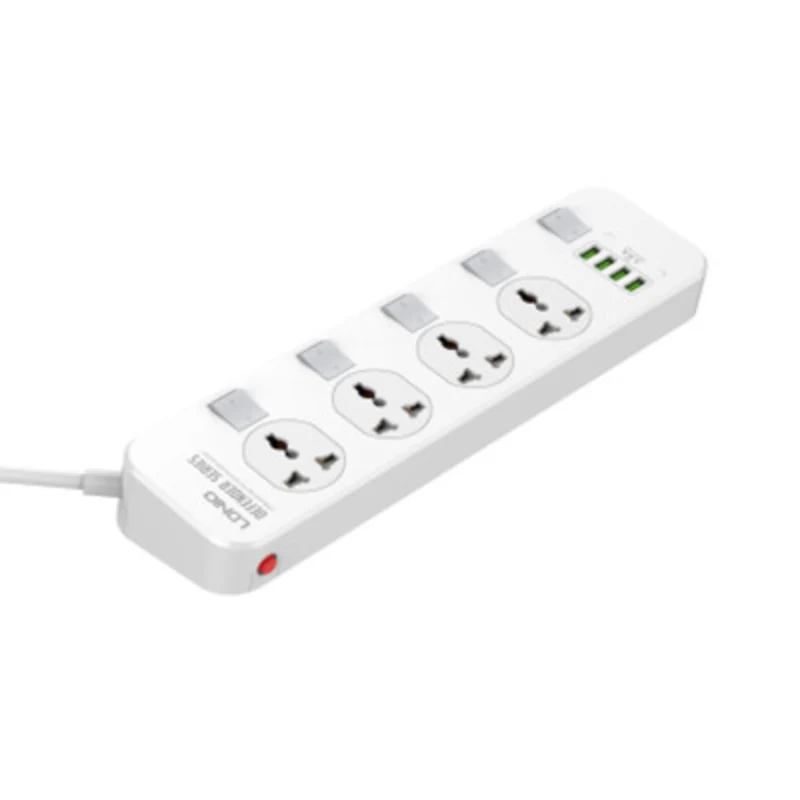 LDNIO SC4408C 4 AC Outlets Universal Power Strip - USB-A / USB-C / White