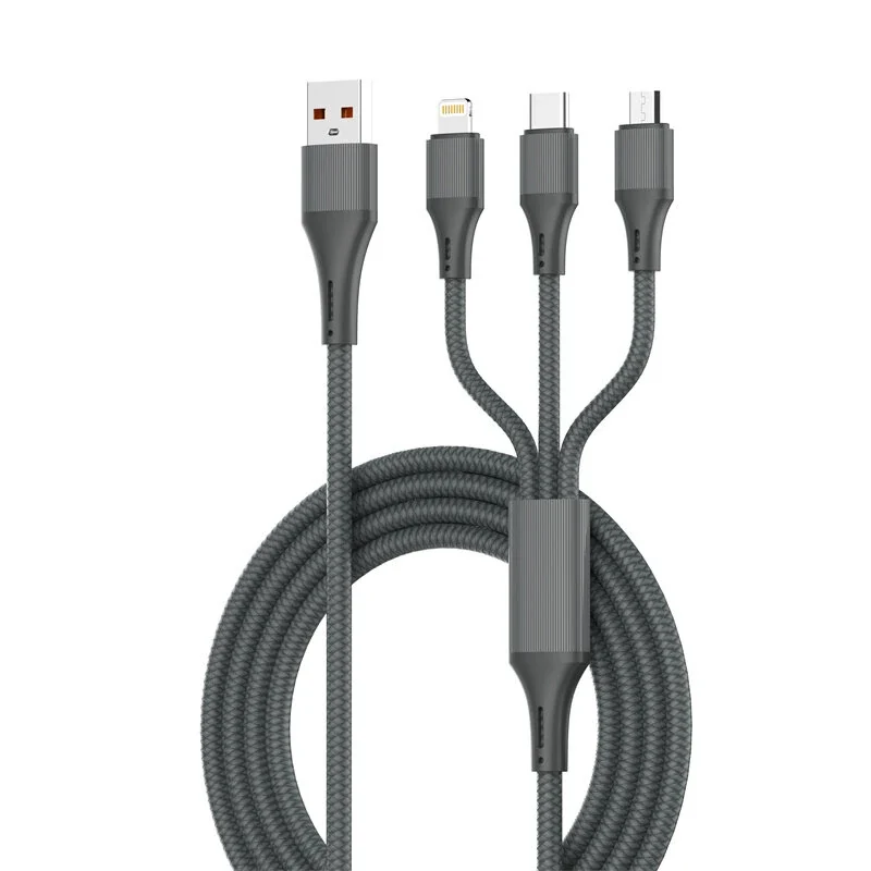 كابل بيانات وشحن سريع إل دي نيو LC97U - 1.2 متر / رمادي