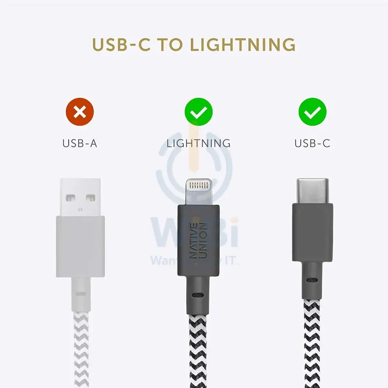Native Union Belt Cable USB-C to Lightning 1.2M - Zebra