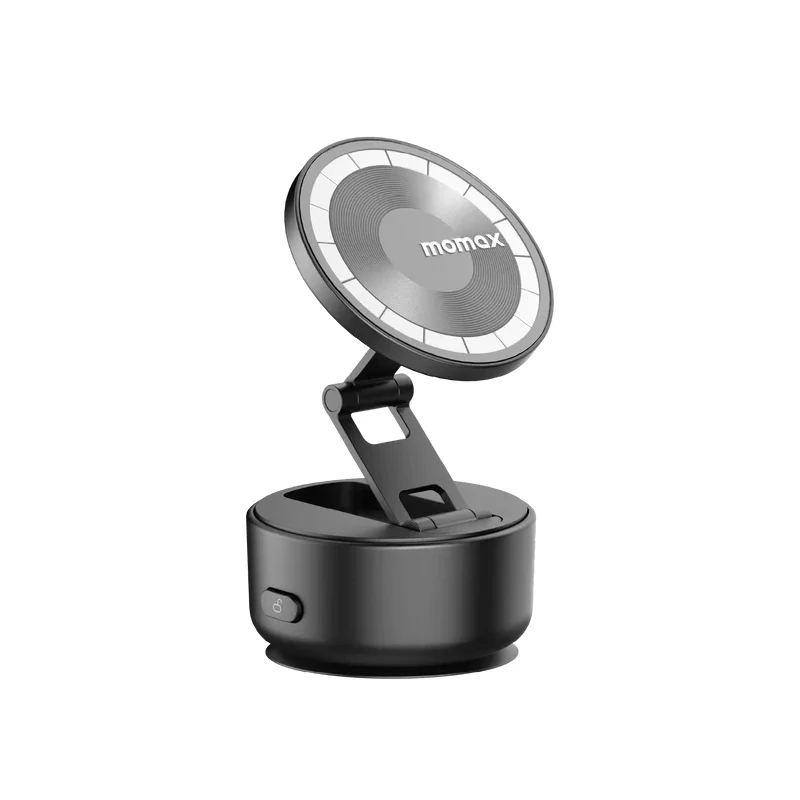ستاند هاتف موماكس 1-سناب جو مغناطيسي بتثبيت تلقائي بالشفط، باللون الأسود