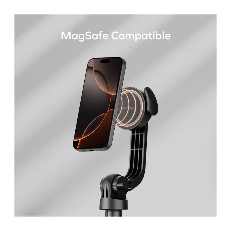 MOMAX 1-Snap Pole Magnetic Tripod Selfie Stick with Wireless Remote - Black