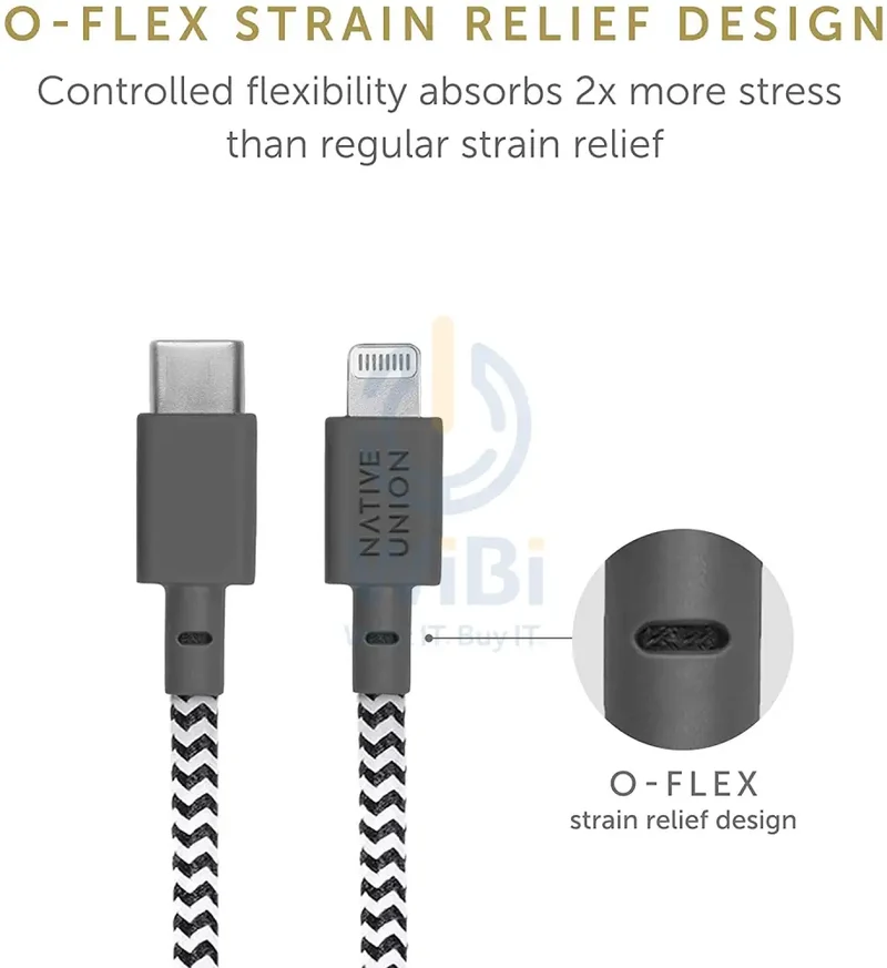 Native Union Belt Cable XL USB-C to Lightning 3M - Zebra