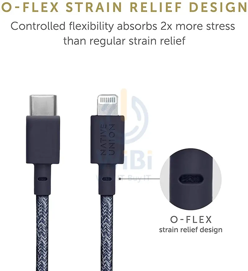 Native Union Belt Cable XL USB-C to Lightning 3M - Indigo
