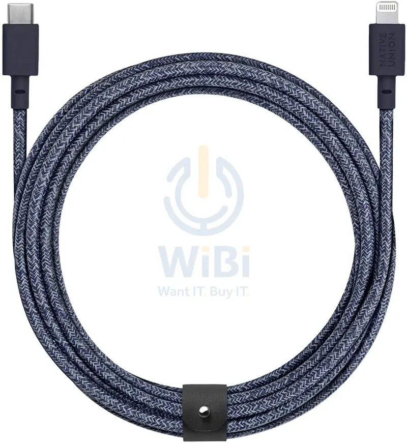 Native Union Belt Cable XL USB-C to Lightning 3M - Indigo