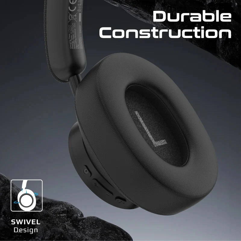 PROMATE Takt High Fidelity Over-Ear Stereo Wireless Headphones - Bluetooth / 400mAh / Black