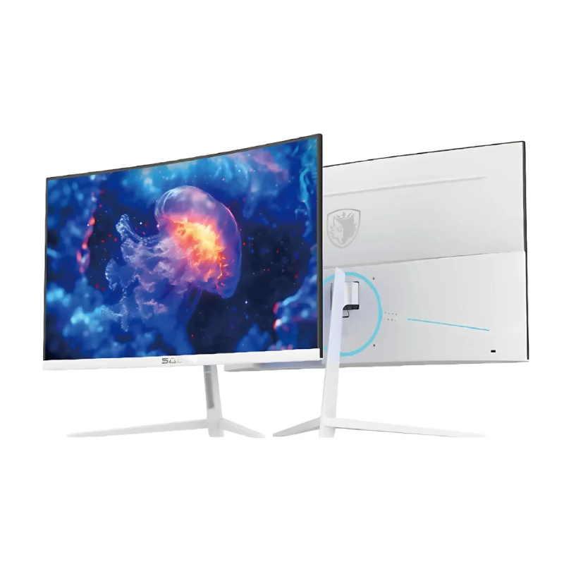 شاشة ألعاب منحنية ساديس NC-Pelagia SC-CJ04F24W - حجم 24 بوصة FHD / 0.5 مللي ثانية / 200 هرتز / HDMI 2.1 / DisplayPort 1.4 / أبيض