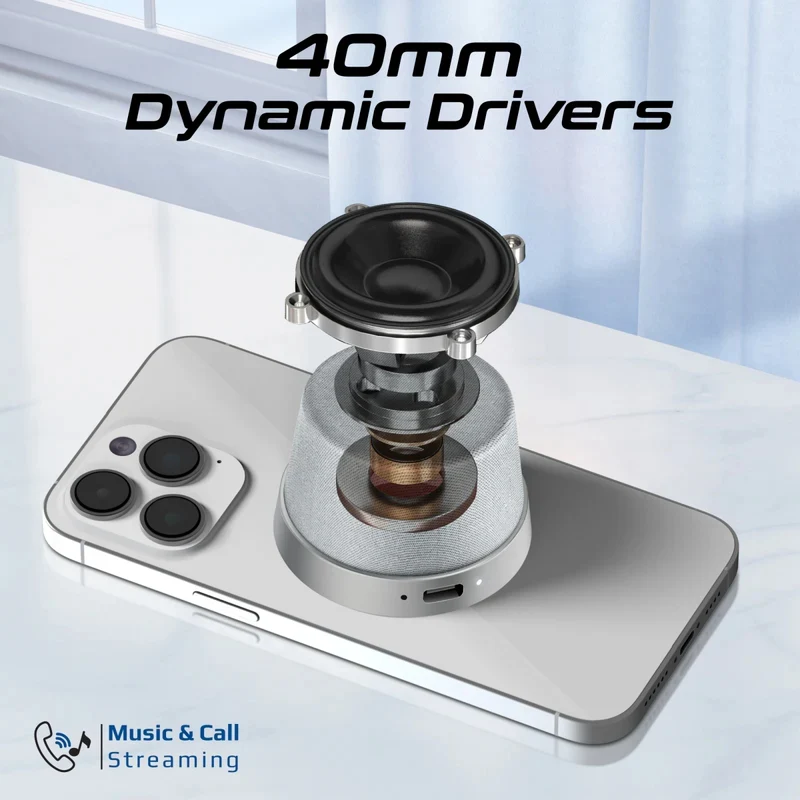 PROMATE High-Fidelity Mini Bluetooth Speaker with MagSafe Compatible Base