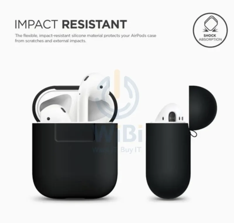 Elago AirPods 1&2 Silicone Case - Black