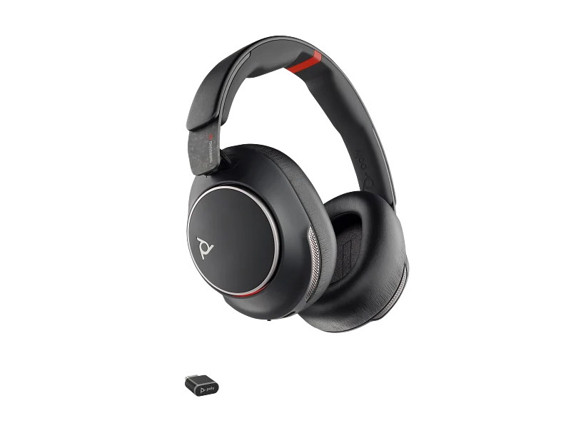 HP HP Poly Voyager Surround 85 UC USB-C Headset - USB-C/A Adapter / Charging Stand / Black