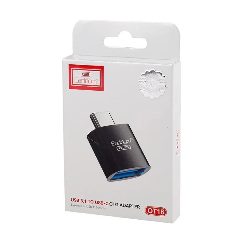 Earldom ET-OT18 OTG Adapter - Micro USB / USB-C / Black