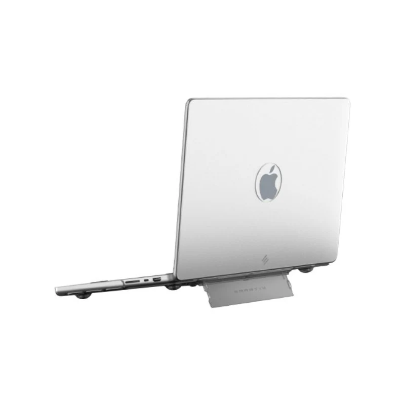 Smartix Premium Matte Clear Shell with Stand For MacBook Air 13.6″ - White