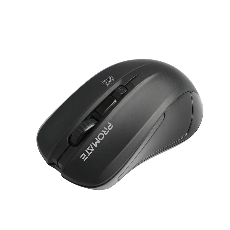 PROMATE Contour Comfort Performance Wireless Ergonomic Mouse - Black