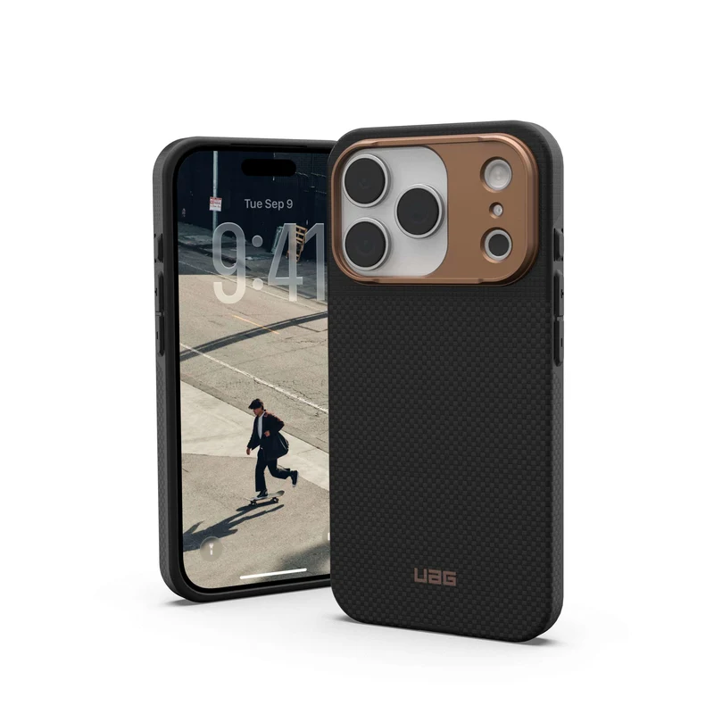 UAG Fiber Armor Magsafe Kevlar Case For Apple iPhone 18 Pro / Apple iPhone 17 Pro - Graphite/Bronze