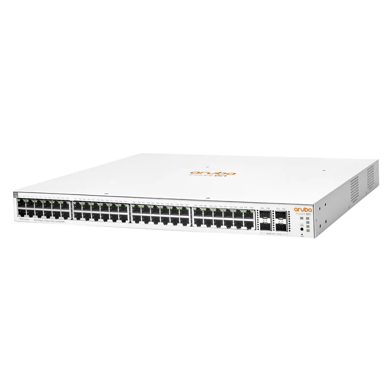 سويتش إتش بي إي JL686B أروبا إنستانت أون، 48 منفذ توصيل نحاسي جيجابت، 4 منافذ SFP+ بسرعة 1/10 GbE
