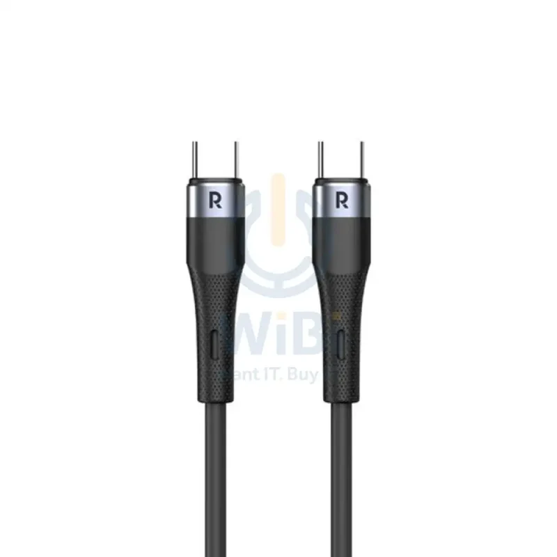 كابل سيليكون راف باور - طول 1 متر / 60 واط / سرعة 480 ميجابت/ثانية / USB-C - أسود