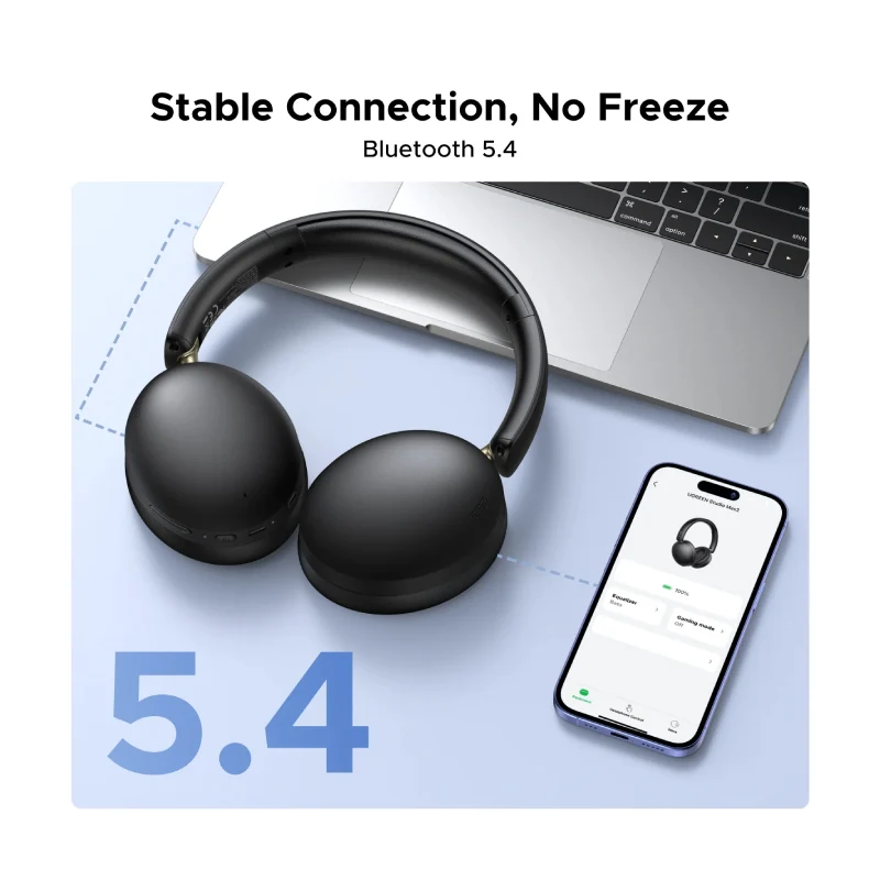 سماعة رأس يو جرين ستوديو ماكس 2 بخفض ضوضاء المكالمات بالذكاء الاصطناعي - بلوتوث / USB-C / أسود