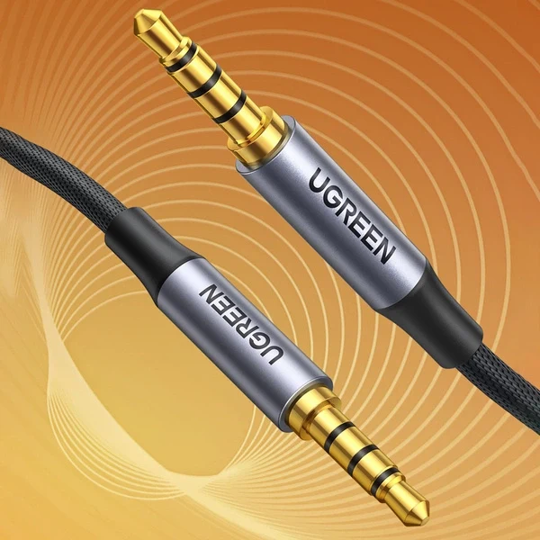 UGREEN 3.5mm 4-Pole M/M Audio Cable Alu Case - 3 Meter / Black