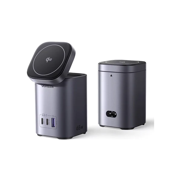 شاحن مكتبي سريع يو جرين GaN ‏2 في 1 - 65 واط / USB-C / USB-A