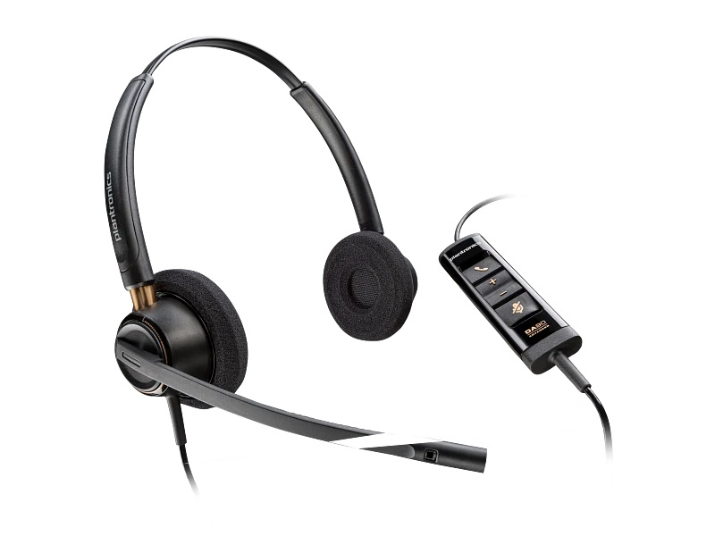 HP HP Poly EncorePro 525 Microsoft Teams Certified Stereo Headset - On-Ear / USB-A / Black