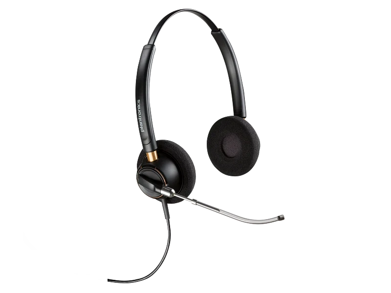 HP HP Poly EncorePro 520V Binaural Headset VoiceTube +Quick Disconnect - On-Ear / Black
