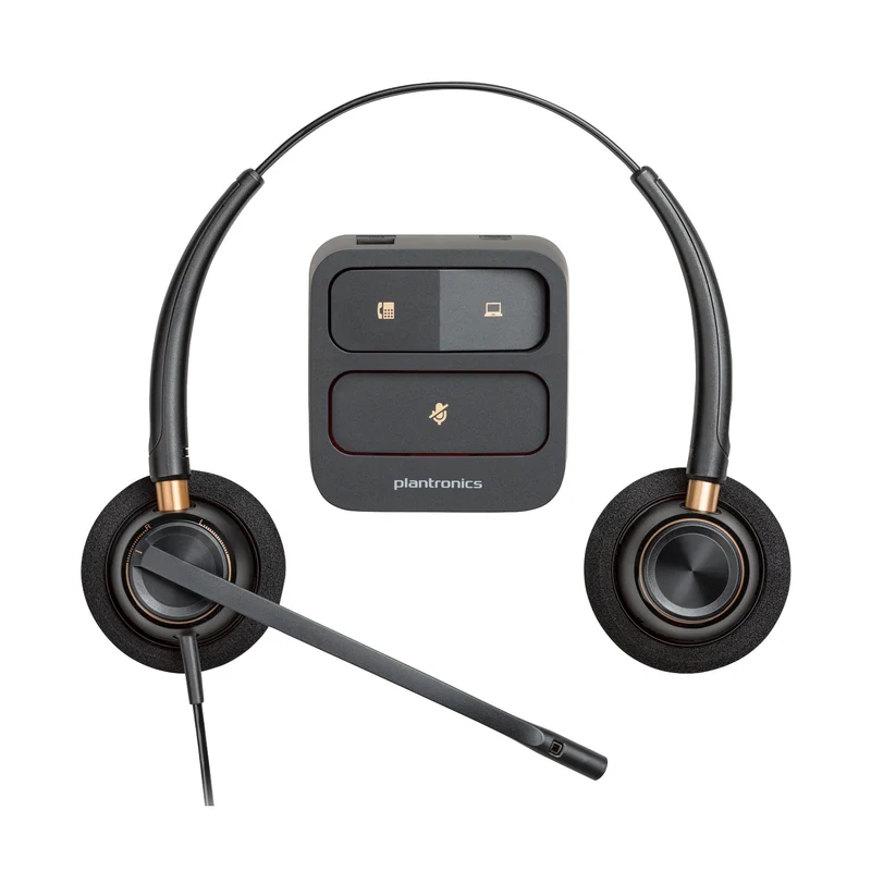 HP HP Poly EncorePro 520 Binaural Headset +Quick Disconnect - On-Ear / Black