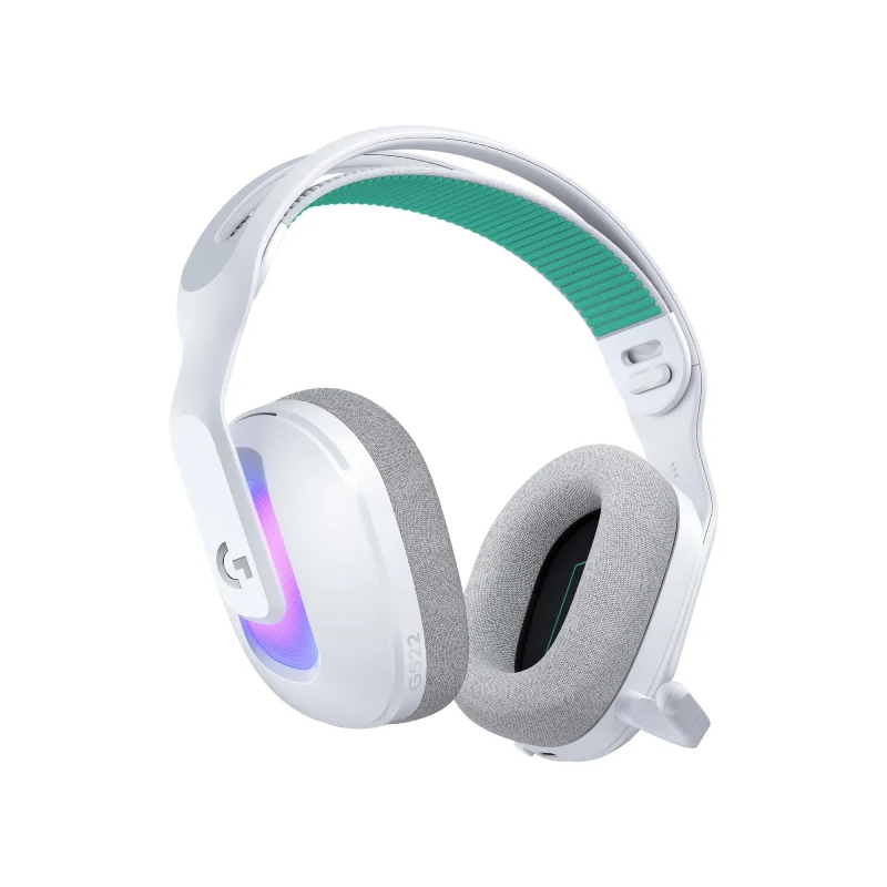 سماعة رأس ألعاب لاسلكية لوجيتك G522 لايت سبيد مع لايت سينك RGB - بلوتوث 5.3 / أبيض