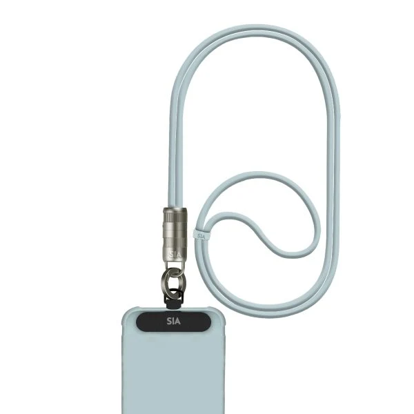 كابل حبل مطاطي ناعم إس آي إيه، USB-C، 60 واط، بطول 1.2 متر، أزرق فاتح