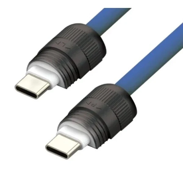 كابل بحبل تعليق سيا باور لينك - USB-C / 60 واط / 1.2 متر / أزرق كحلي