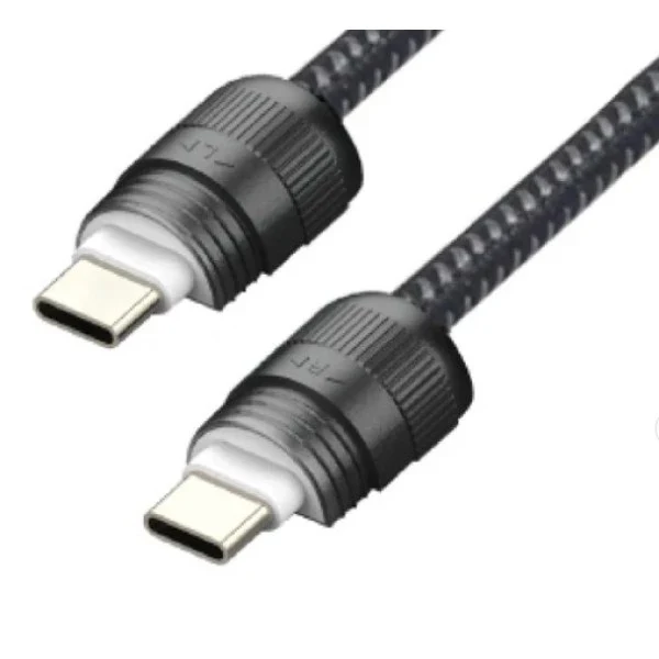 كابل سيا باور لينك مجدول بالقماش - USB-C / 60 واط / طول 1.2 متر / أسود