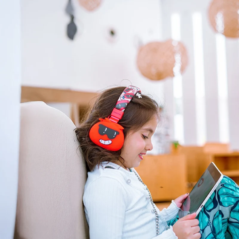 MAESTRO Jelly Monsters wireless headphone for Kids - Bluetooth / Red Steven