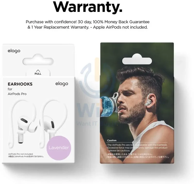 Elago Airpods Pro EarHooks - Lavender